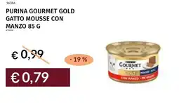 Prezzemolo e Vitale Purina gourmet gold gatto mousse con manzo offerta