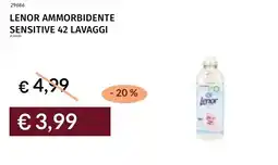 Prezzemolo e Vitale Lenor ammorbidente sensitive 42 lavaggi offerta