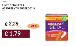 Prezzemolo e Vitale Lines seta ultra assorbenti leggero x 14 offerta