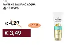 Prezzemolo e Vitale Pantene balsamo acqua light offerta
