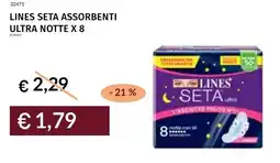 Prezzemolo e Vitale Lines seta assorbenti ultra notte x 8 offerta