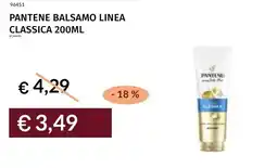 Prezzemolo e Vitale Pantene balsamo linea classica offerta
