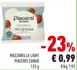 Conad Mozzarella light PIACERSI CONAD offerta