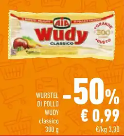 Conad Wurstel di pollo wudy classico offerta