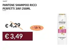 Prezzemolo e Vitale Pantene shampoo ricci perfetti 3in1 offerta