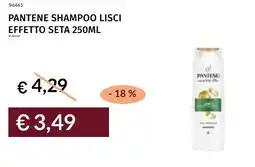 Prezzemolo e Vitale Pantene shampoo lisci effetto seta offerta