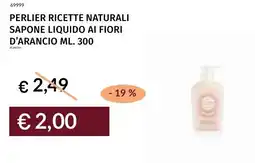 Prezzemolo e Vitale Perlier ricette naturali sapone liquido ai fiori d'arancio offerta