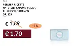 Prezzemolo e Vitale Perlier ricette naturali sapone solido al muschio bianco offerta