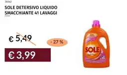 Prezzemolo e Vitale Sole detersivo liquido smacchiante 41 lavaggi offerta