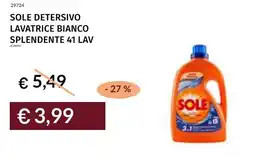 Prezzemolo e Vitale Sole detersivo lavatrice bianco splendente 41 lav offerta