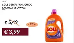 Prezzemolo e Vitale Sole detersivo liquido lavanda 41 lavaggi offerta