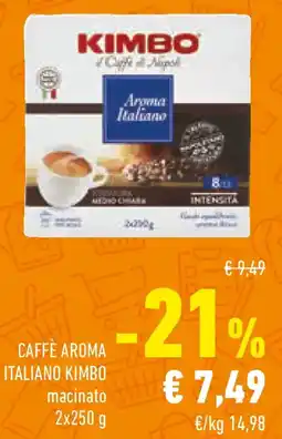 Conad Caffè aroma italiano kimbo macinato offerta