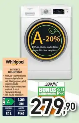 Unieuro Whirlpool LAVATRICE FFB94BEXBSVIT offerta