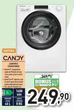 Unieuro CANDY LAVATRICE CS0496TMB65 offerta