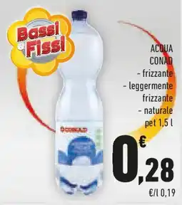 Conad Acqua conad frizzante, leggermente frizzante e naturale offerta