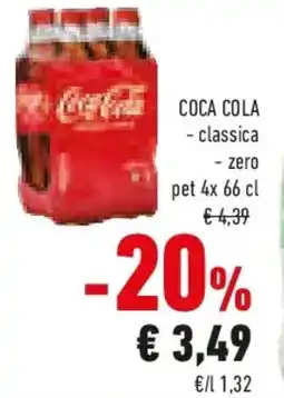 Conad COCA COLA classica e zero offerta