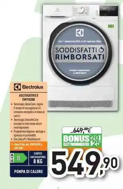 Unieuro Electrolux ASCIUGATRICE EW7H28B offerta