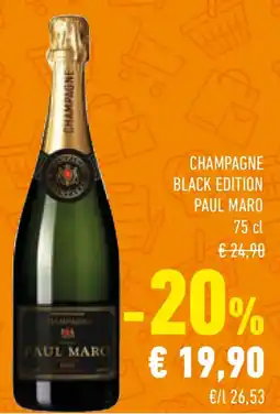 Conad Champagne black edition PAUL MARO offerta