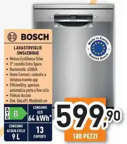 Unieuro BOSCH LAVASTOVIGLIE SMS4EN106E offerta