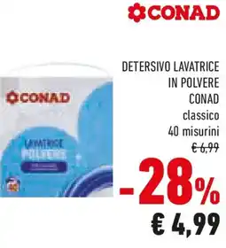 Conad Detersivo lavatrice in polvere conad classico offerta