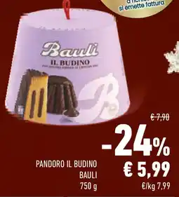 Conad Pandoro il budino BAULI offerta