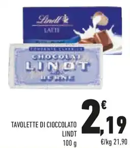 Conad Tavolette di cioccolato LINDT offerta