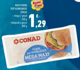 Conad Maxi panini per hamburger CONAD offerta