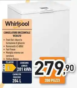 Unieuro Whirlpool CONGELATORE ORIZZONTALE W204FO offerta