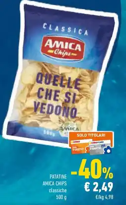 Conad Patatine amica chips classiche offerta