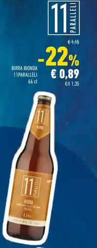 Conad Birra bionda 11PARALLELI offerta