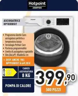 Unieuro Hotpoint ASCIUGATRICE HPT83DBSIT offerta