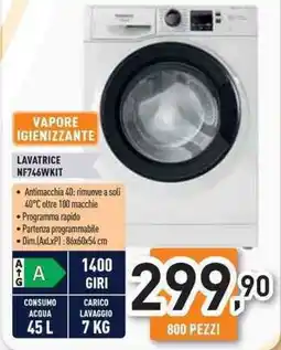Unieuro Hotpoint LAVATRICE NF746WKIT offerta