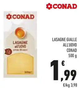 Conad Lasagne gialle all'uovo CONAD offerta