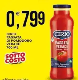 Vantaggio Cash&Carry Cirio passata di pomodoro verace offerta