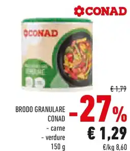 Conad Brodo granulare conad carne e verdure offerta