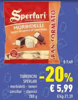 Conad Torroncini sperlari morbidelli , teneri, zanzibar e classici offerta