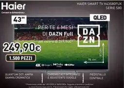Unieuro HAIER SMART TV H43S80FUX SERIE S80 offerta