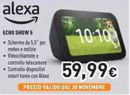 Unieuro alexa ECHO SHOW 5 offerta