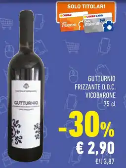 Conad Gutturnio frizzante d.o.c. vicobarone offerta