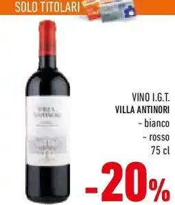 Conad Vino i.g.t. villa antinori bianco e rosso offerta