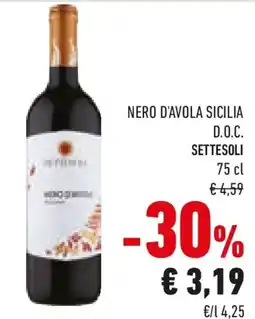 Conad Nero d'avola sicilia d.o.c. SETTESOLI offerta