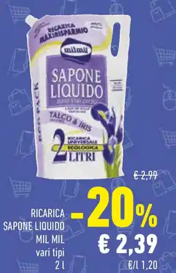 Conad Ricarica sapone liquido MIL MIL offerta