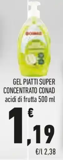 Conad Gel piatti super concentrato conad acidi di frutta offerta