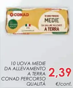 Conad 10 uova medie da allevamento a terra CONAD PERCORSO QUALITÀ offerta