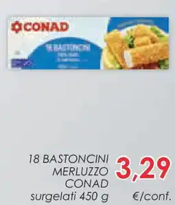 Conad 18 bastoncini merluzzo CONAD offerta
