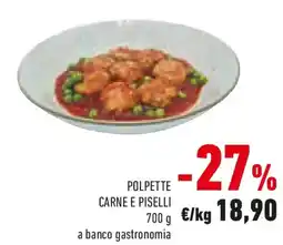 Conad Polpette carne e piselli offerta