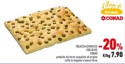 Conad Focaccia genovese con olive CONAD offerta