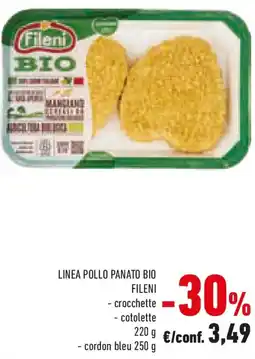 Conad Linea pollo panato bio FILENI offerta