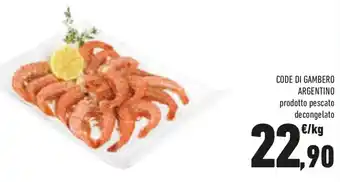 Conad Code di gambero argentino offerta