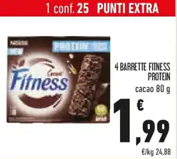 Conad 4 barrette fitness protein cacao offerta
